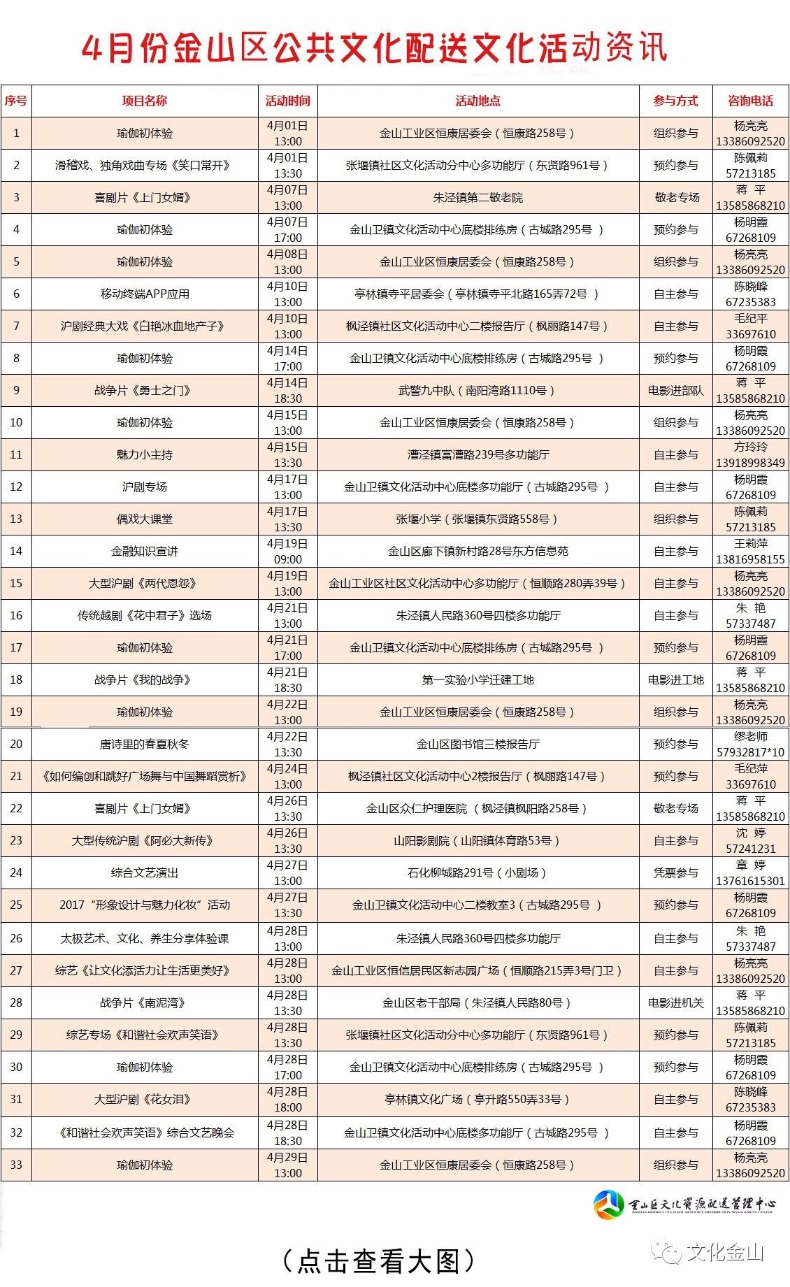 【文化资讯】赏人间四月 品文化芬芳——33场配送文化活动等半岛·BOB官方网站你(图1)